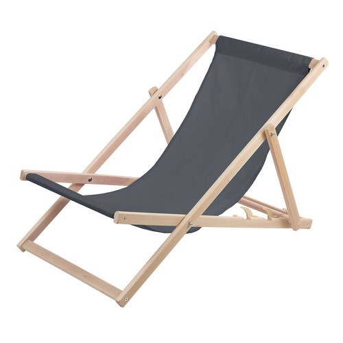 Beach deck chair - beach, grey