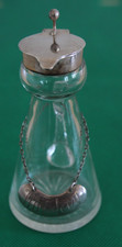 Antique Sterling Silver mounted Whisky Noggin c/w label - 1911