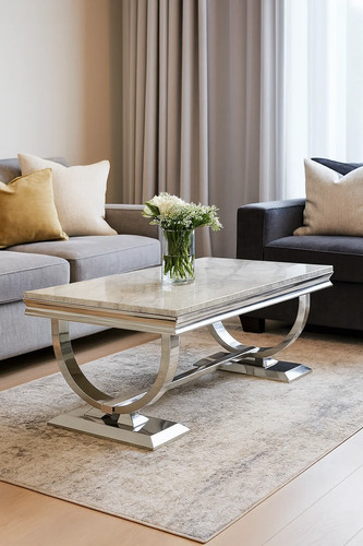 Grey marble coffee - table, brand