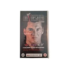 WWF Invasion 2001 / WCW Best Of 90's VHS Double Pack Video Tape Rare  Wrestling