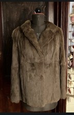 Genuine Brown Rabbit Fur Coat