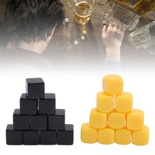 20x 16mm Blank Dice Plastic Impact Proof Multifunctional DIY Blank Dice With