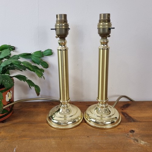 Pair bhs brass table lamp - of,