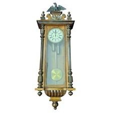 Gustar Becker Vienna Wall Clock Weight Driven Chiming German Antique Vintage