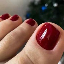 False Toe Press-on nails Wine
