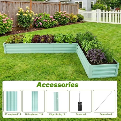 Metal raised vegetable planter - metal,