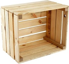 NEW Wooden Crate Boxes Storage Apple Fruit Plain Wood Box Craft Crates 