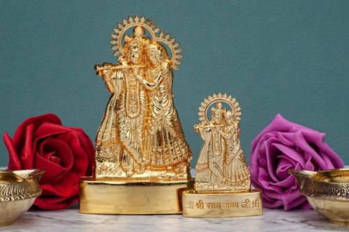 Radha krishna statue murti car - krishna,