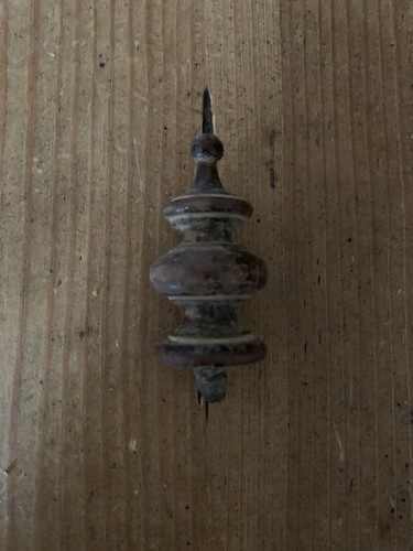 Wooden finial clock - finial,