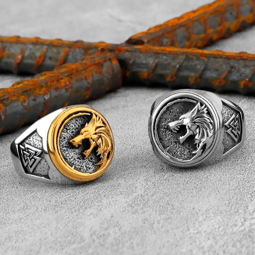 Men viking wolf - viking,