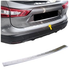 For NISSAN QASHQAI 2013 to 2016 Chrome Rear Bumper Protector GLOSSY S.STEEL