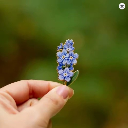 Forget not flower enamel - forget-me-not,