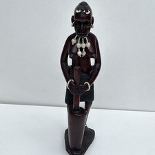 African Wooden Masai Statue