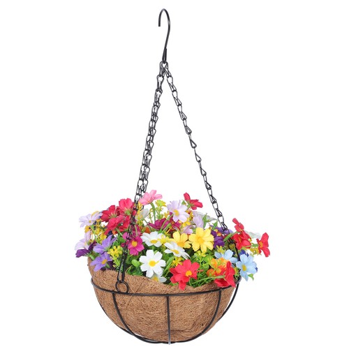 Fake flower hanging - , basket