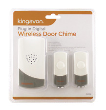 Wireless Door Bell Chime Plug in Digital Push and Receiver 300m - DC106 Kingavon