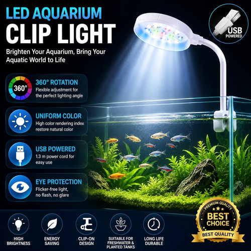 Led aquarium clip light - aquarium,