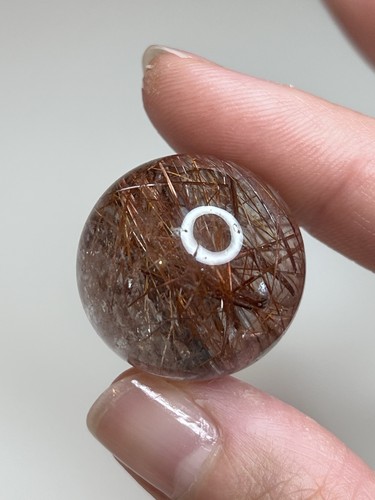 Copper rutile sphere ball orb - rutile,