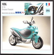 1991 MBK ET 50cc European Transport Motobecane Yamaha Scooter Moped Photo Card