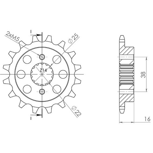 Sprocket step 520 15 teeth - step,