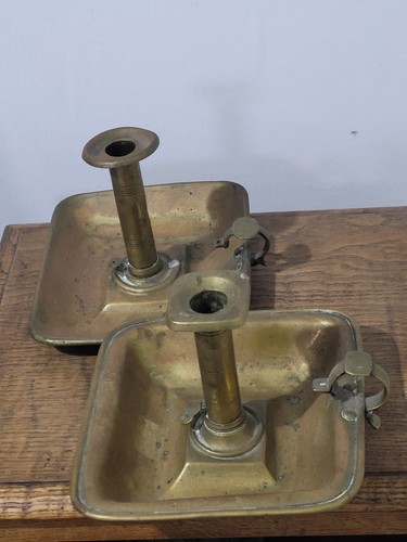 Pair antique brass - pair,