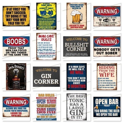 Metal signs vintage - metal,