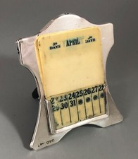 Art Deco Silver Desk Calendar