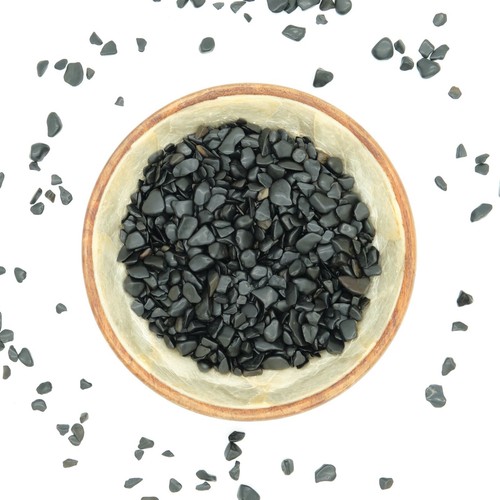 Black tourmaline chips small - black,