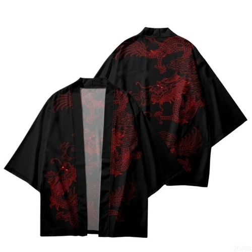 Japanese dragon print kimono - japanese,