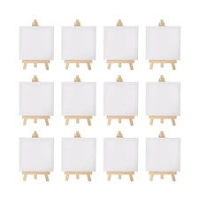 12pcs Mini Easel and Canvas