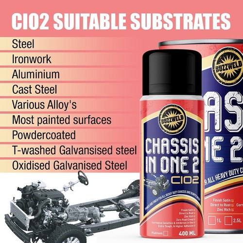 Chassis paint black - satin, cio