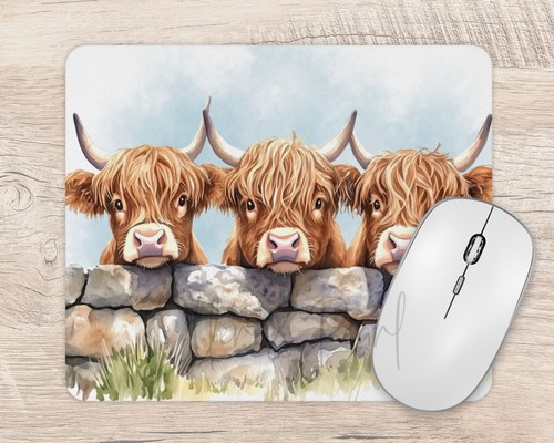 Highland cow mouse mat - highland,