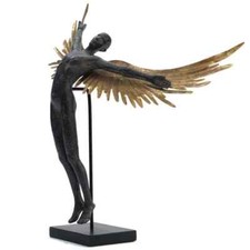 Icarus Bronze Statue Art Deco Winged Male Sculpture Greek Mythology Figurine