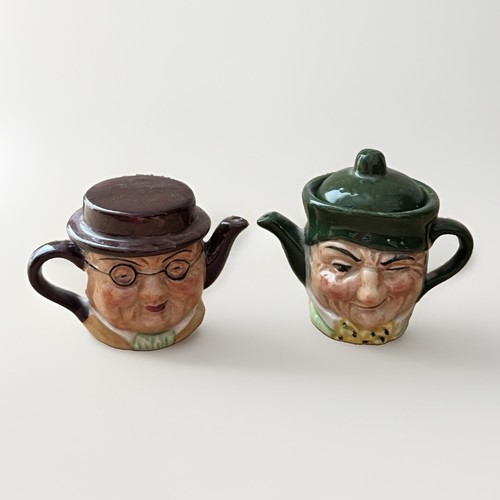 Miniature toby jug teapot 2pcs - miniature,