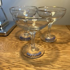 3 Vintage Babycham Glasses