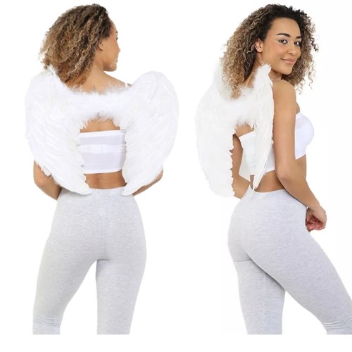 White feather angel wings - white,
