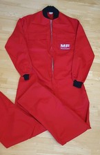 Massey Ferguson Overalls/Boiler Suit XL, 46-48", Badged, Red, Zip Front/Legs