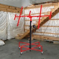 DKIEI 11FT Plasterboard Lifter Heavy Duty Drywall Panel Hoist 150LB w/ 5 Wheels