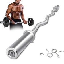 4FT Olympic Barbell EZ Curl