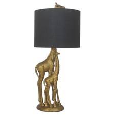 Gold Resin Standing Giraffe