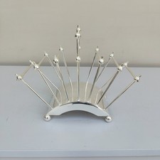 Christopher Dresser Style Silver Plated Toast / Letter Rack Stamped Designed By