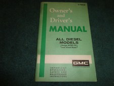 1972 GMC DIESEL TRUCK OWNER'S