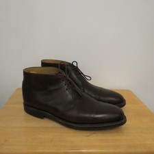Loake For Charles Tyrwhitt Dark Brown Leather Desert Chukka Boots 8 Casual 42