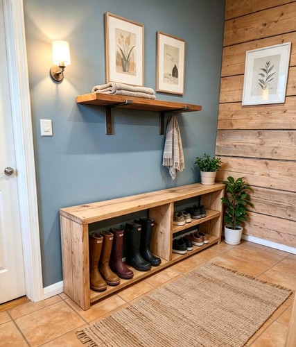 Rustic reclaimed wooden shoe - shoe, &