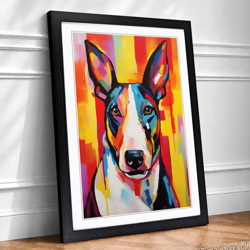 English bull terrier abstract - terrier,