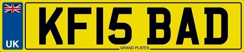 Number plate initials kf15 - kf,