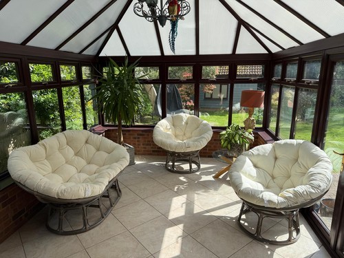 Two papasan chair and one - papasan,