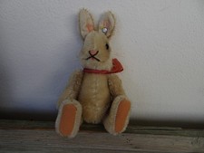 Rare,early Steiff,6'' Niki bunny,mohair,Fully jointed,rabbit,glass eyes,button.