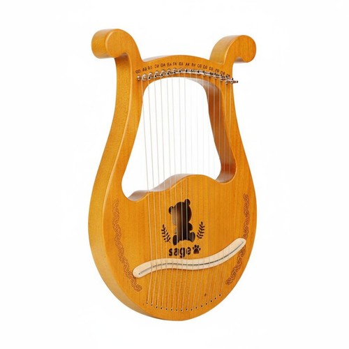 Wooden lyre harp - wooden, and