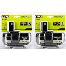 2X 18V 5.0Ah Genuine Lithium Battery For Ryobi P108 ONE+ Plus RB18L40 RB18L50