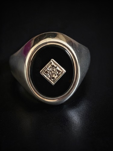 Signet ring mens vintage 1975 - signet,